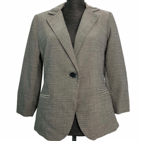 CAbi Jackets & Blazers - CAbi Barrister ruched tweed blazer style #923 sz 8